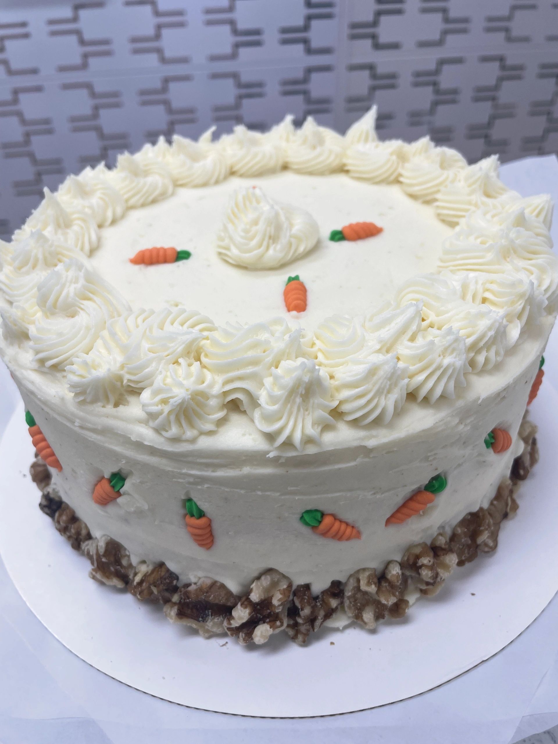 Double layer carrot cake